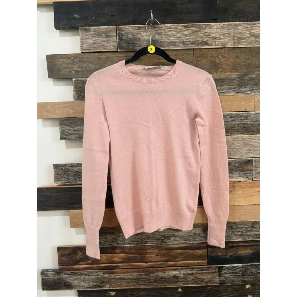 Everlane Womens Sweater Pink Pullover 100% Cashmere Crewneck size XS